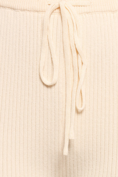 Beeba Ribbed Knit Pants - Cream
