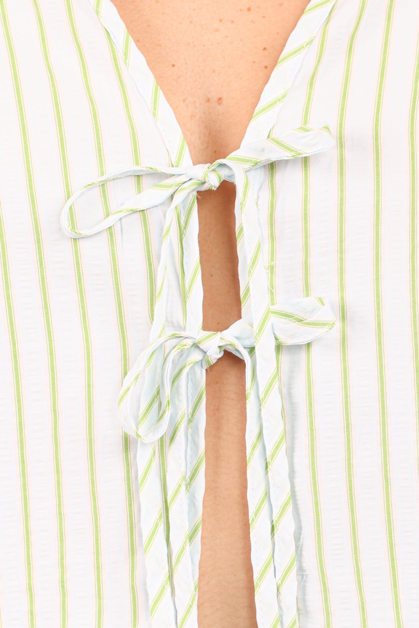 Flynn Short Set - Green Blue Stripe