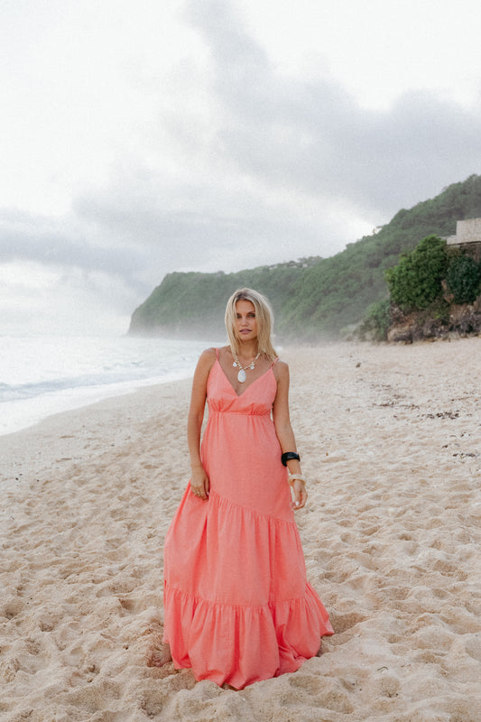 Forbes Maxi Dress - Coral