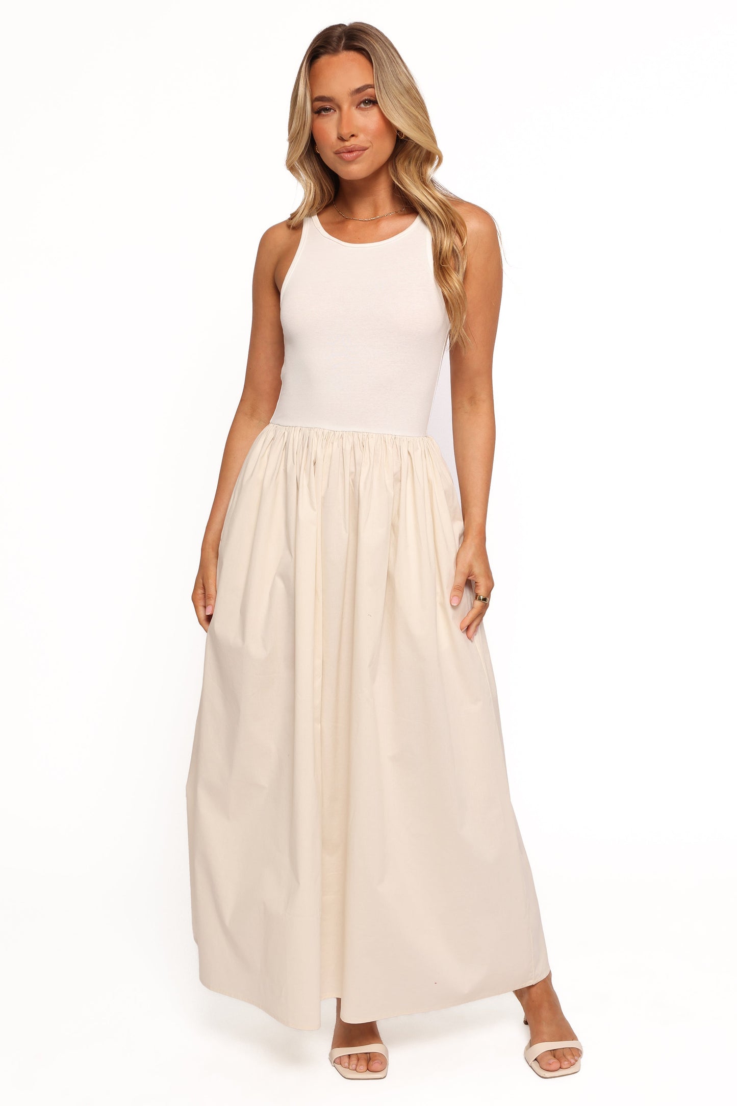 Franki Midi Dress - White Cream