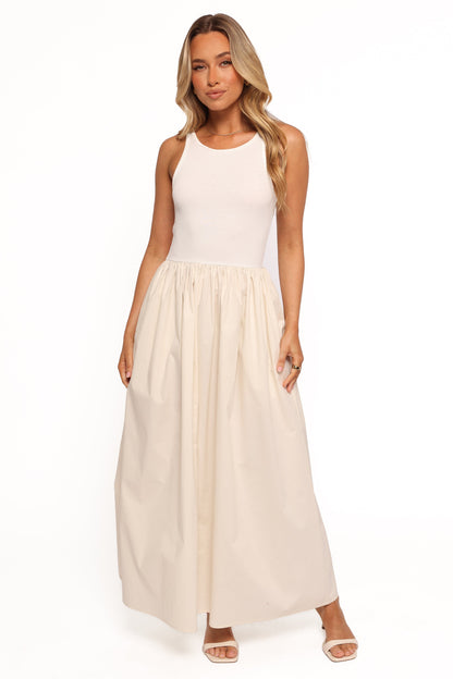 Franki Midi Dress - White Cream