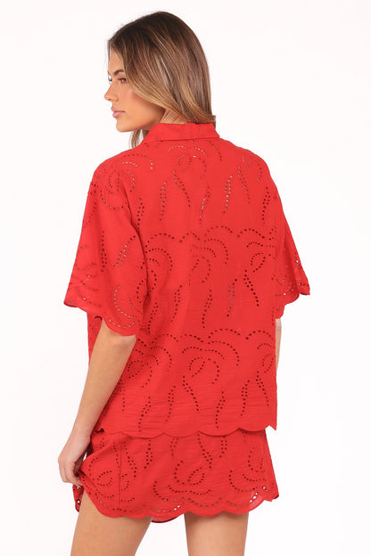 Gallie Skirt Set - Red