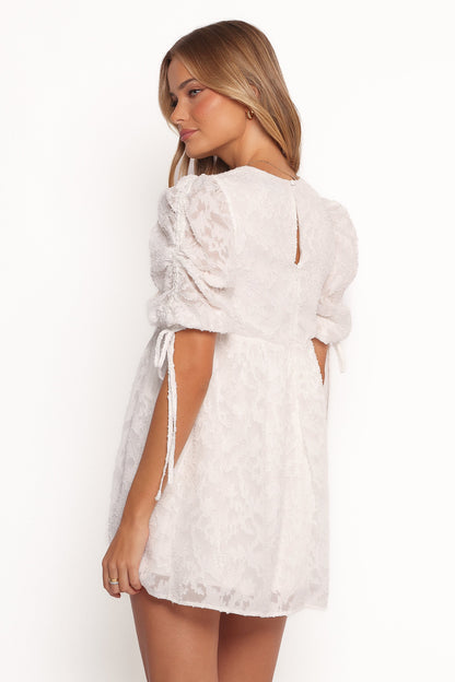 Giselle Mini Dress - White Floral