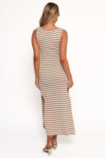 Glade Knit Maxi Dress - Oatmeal White