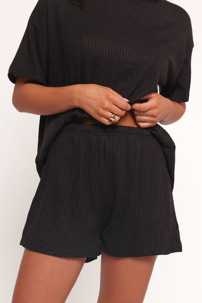Granger Knit Short Set - Black