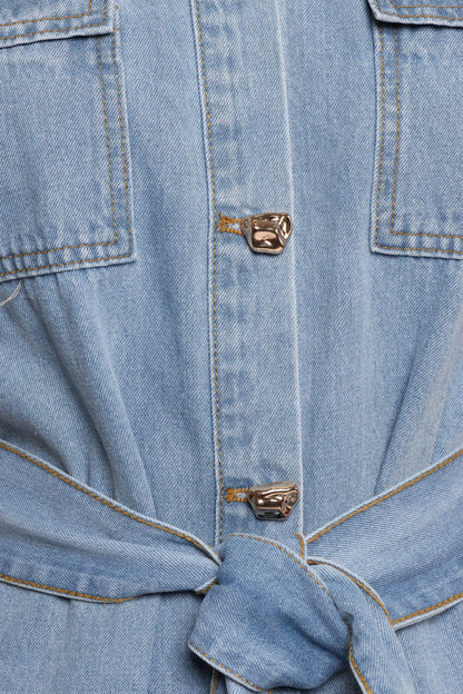 Griffin Shirt Maxi Dress - Denim