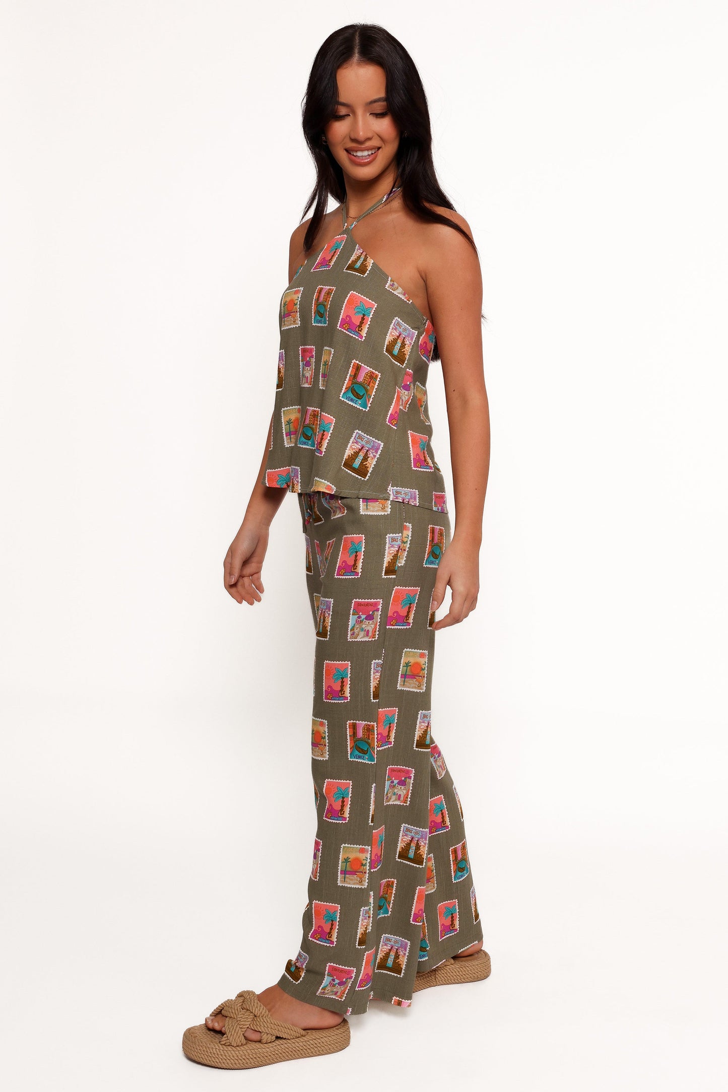 Hana Pants - Olive Print