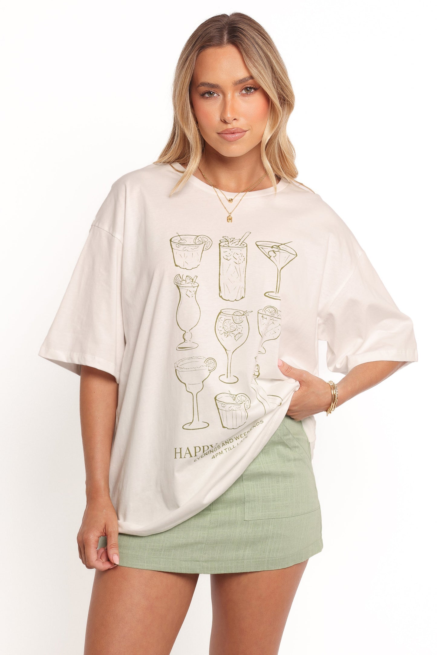 Happy Hour Tee - White