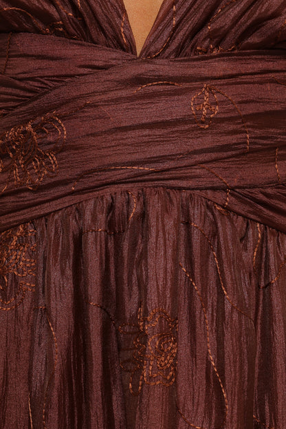 Harmony Maxi Dress - Brown Floral