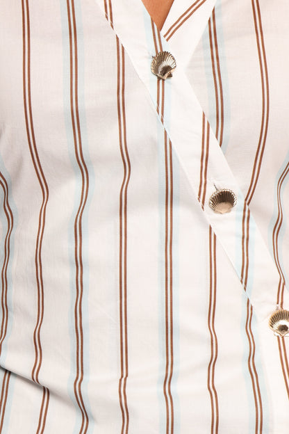 Hayes Mini Dress - Blue Stripe