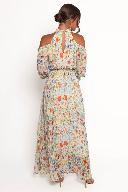 Hilary Pleated Maxi Dress - Garden Floral
