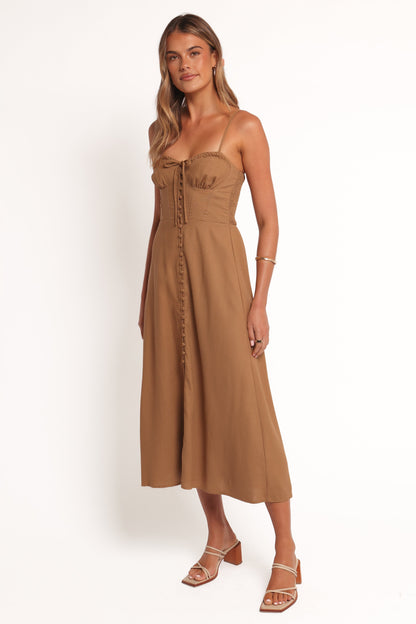 Ida Midi Dress - Golden Palm