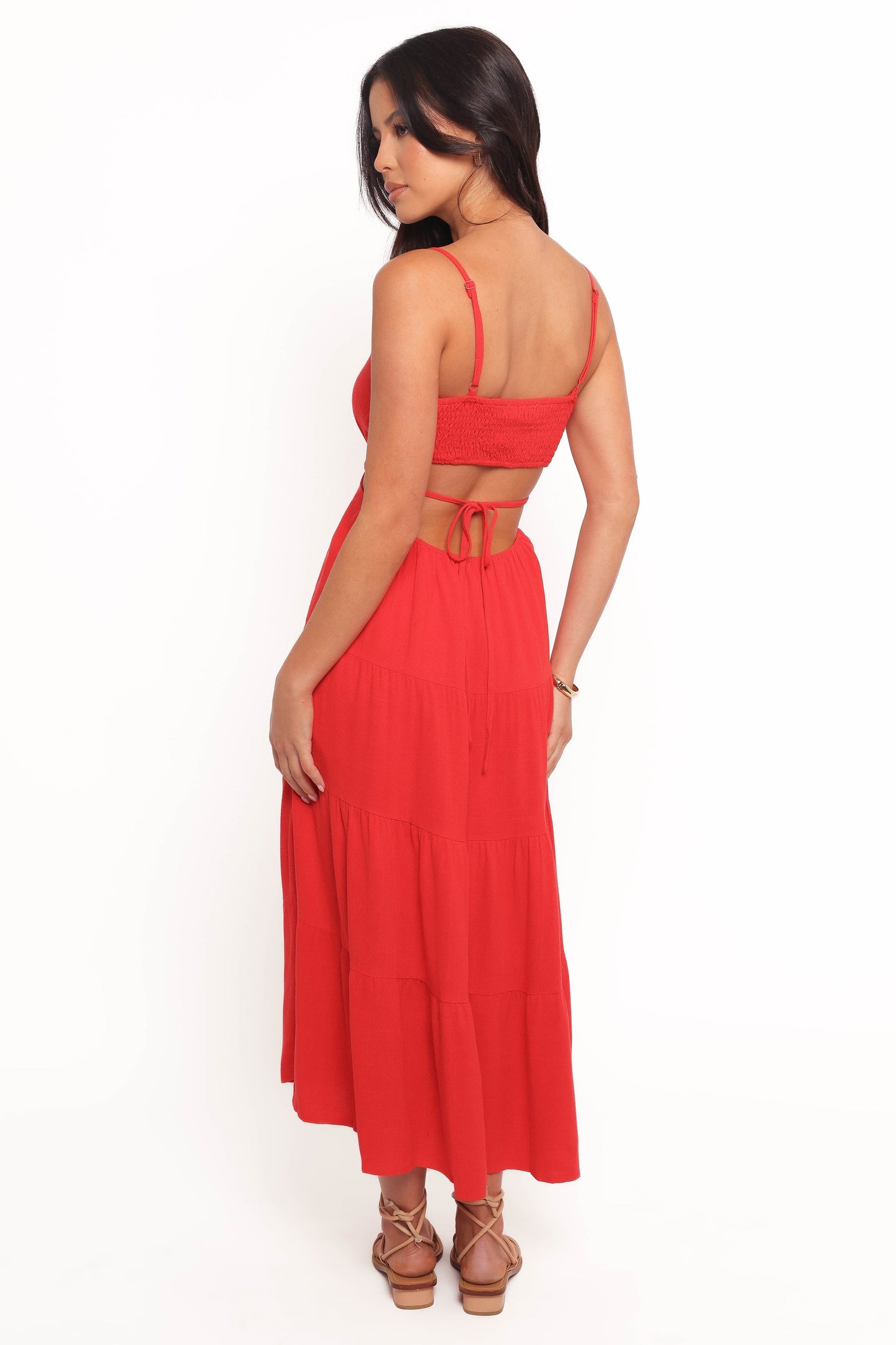 Indra Midi Dress - Red
