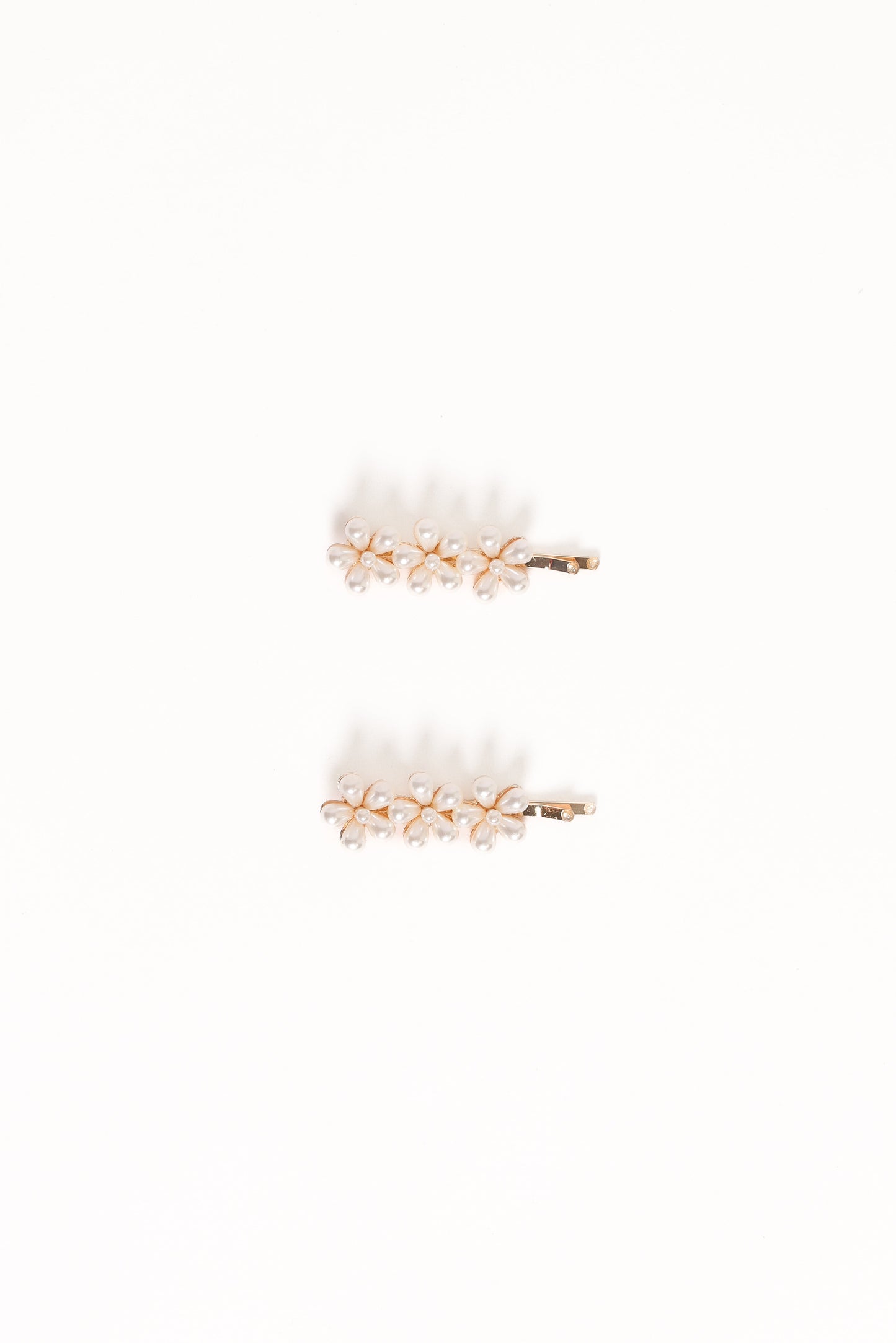 Isabella Hair Clip Set - Pearl