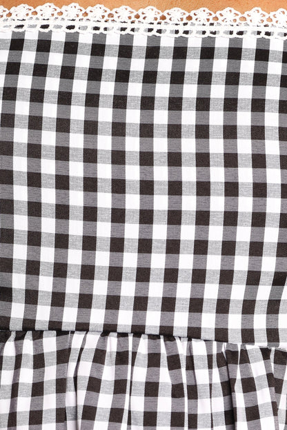 Isadora Top - Black Gingham