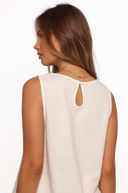 Jasinta Top - Cream Blue