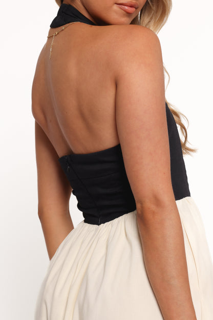 Jayden Maxi Dress - Black Cream
