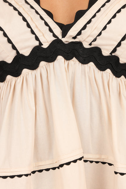 Jeanie Midi Dress - Natural