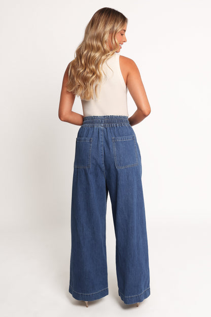 Jenni Wide Leg Pant - Denim