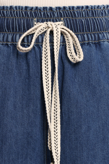 Jenni Wide Leg Pant - Denim