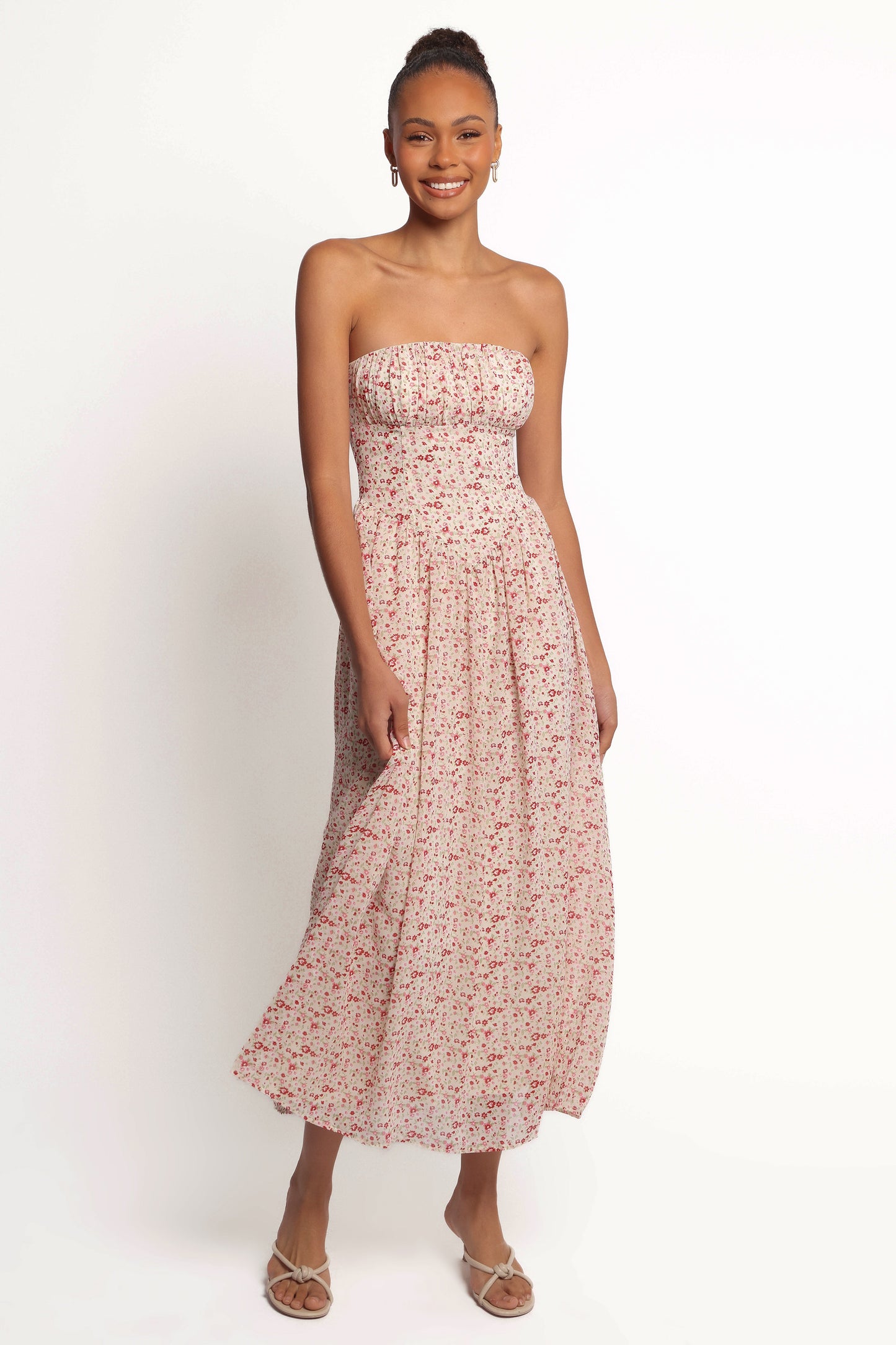 Jody Strapless Maxi Dress - Floral