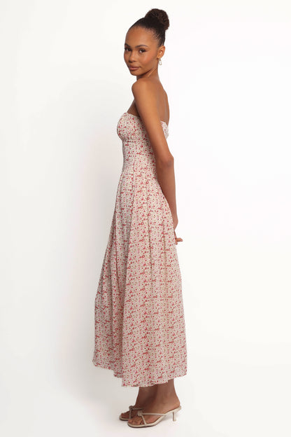 Jody Strapless Maxi Dress - Floral