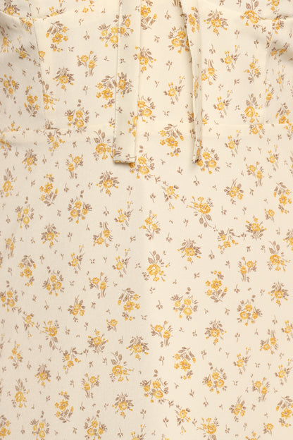 Joss Mini Dress - Cream Yellow