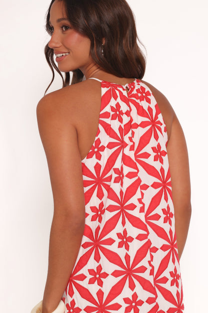 Kaelia Mini Dress - Red