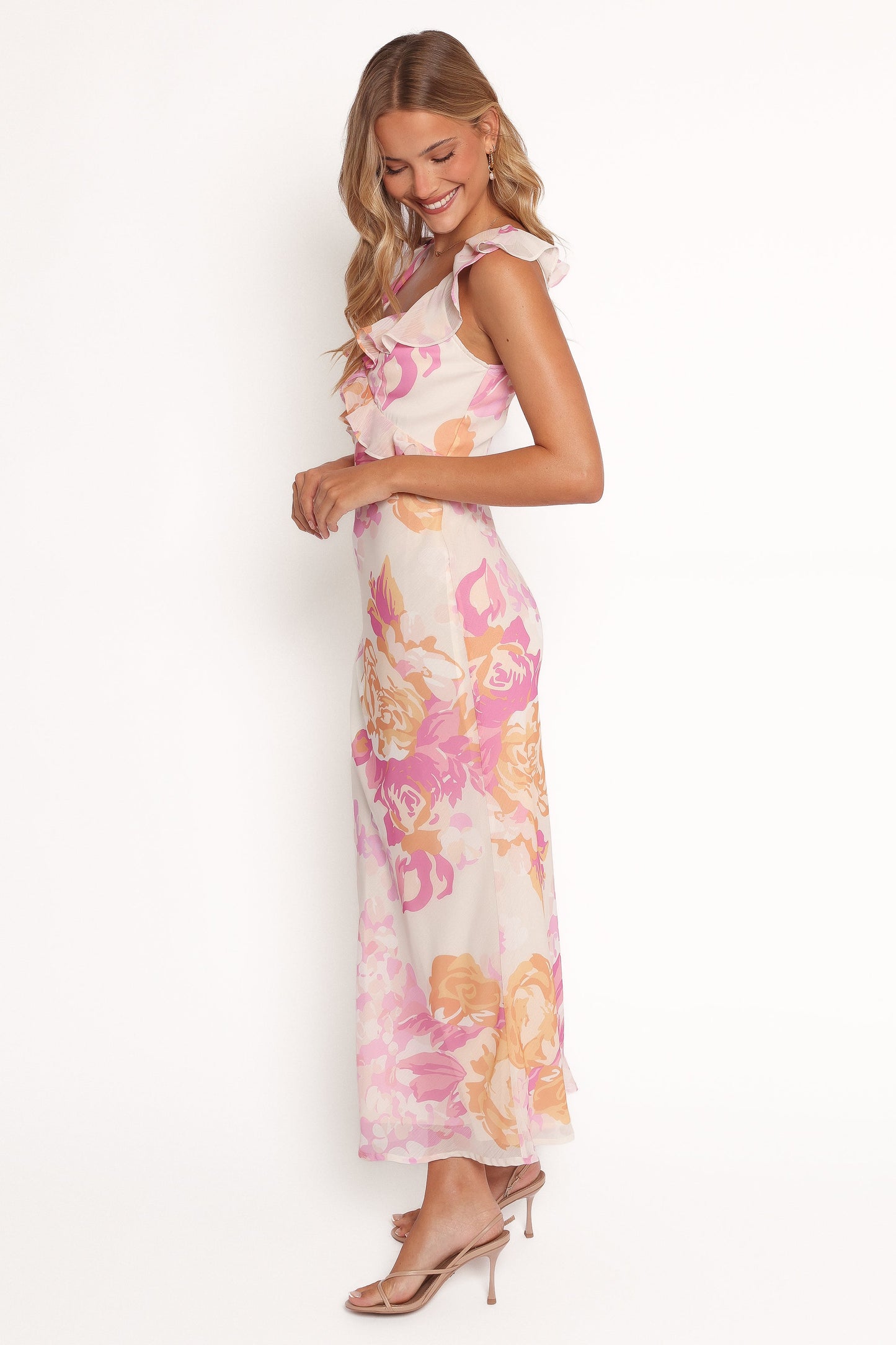 Kaori Midi Dress - Pink Floral