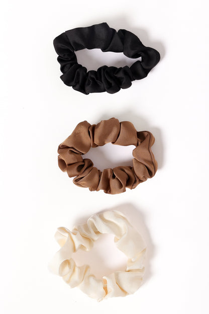 Karina Hair Ties - Cream/Brown/Black