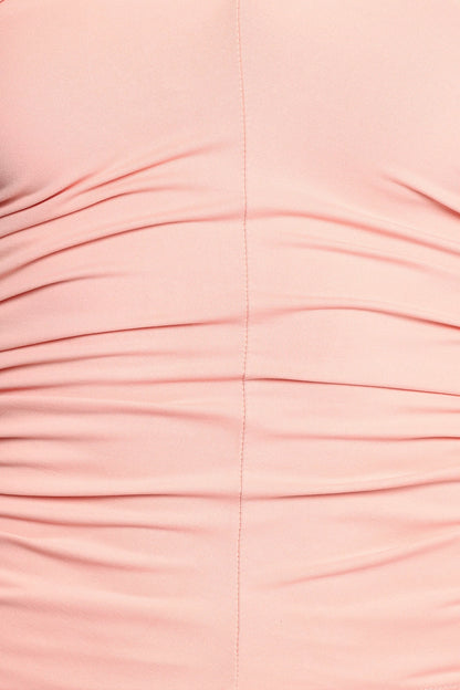 Kenzie Ruched Knit Top - Pink