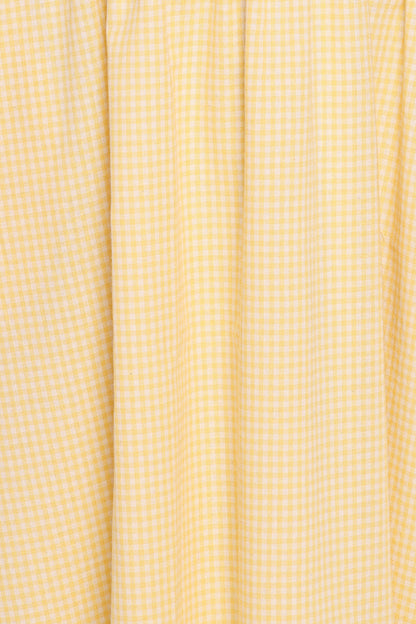 Kinslee Midi Dress - Yellow Gingham