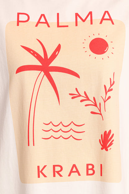 Krabi Beach Graphic Tee - White