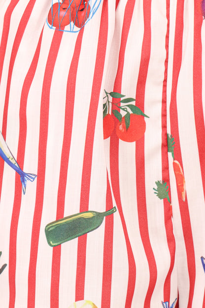 Krystal Short Set - Red Stripe