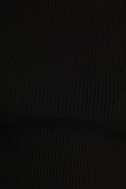 Kya Short Sleeve Knit Top - Black
