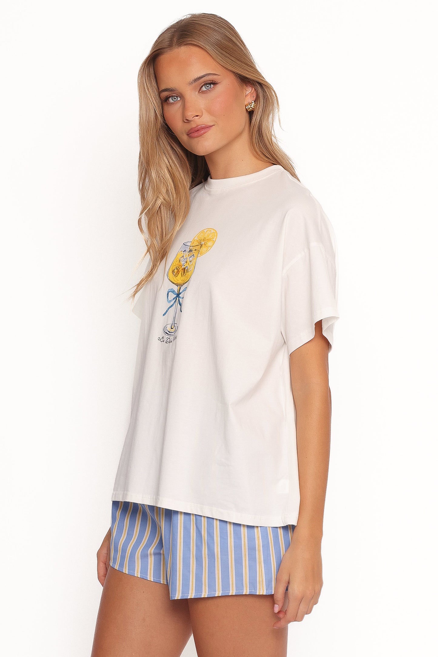 La Dolce Vita Short Set - White Blue