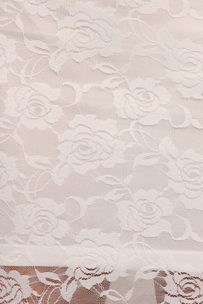 Laken Sheer Lace Maxi Skirt - White