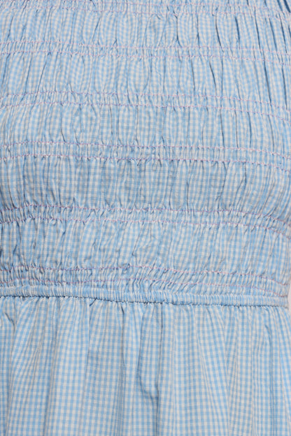 Lanna Maxi Dress - Blue Gingham
