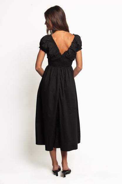 Larson Midi Dress - Black