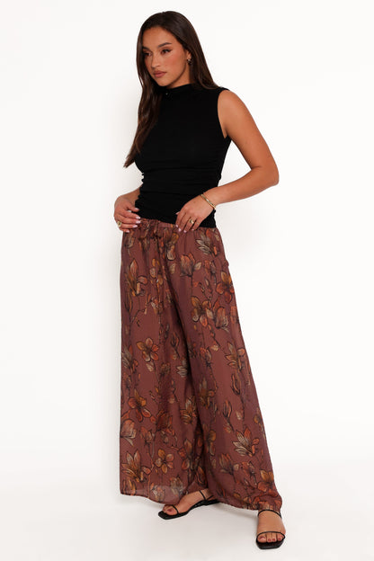 Larson Pant - Brown Floral