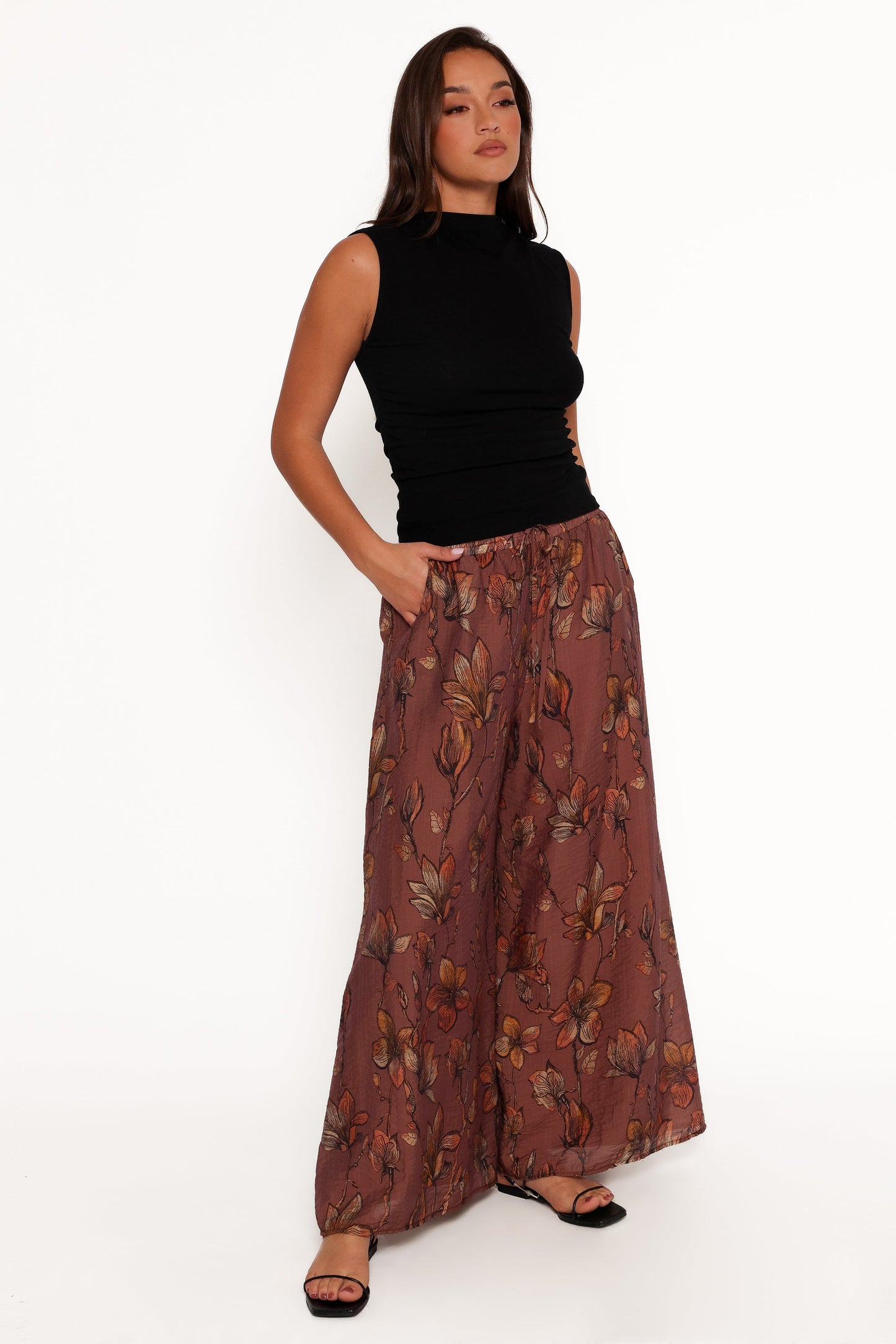 Larson Pant - Brown Floral