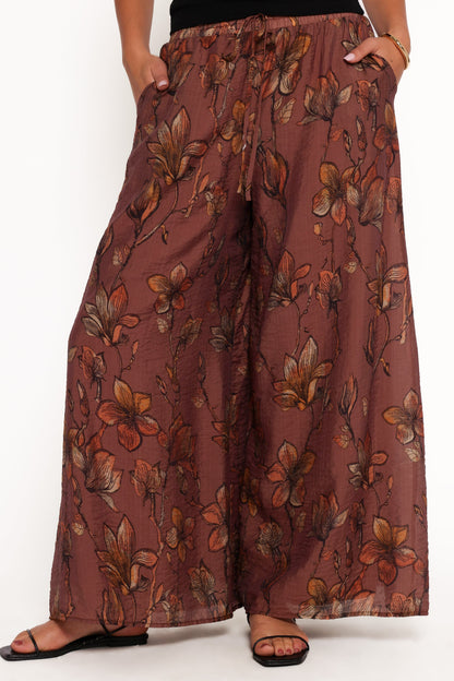 Larson Pant - Brown Floral