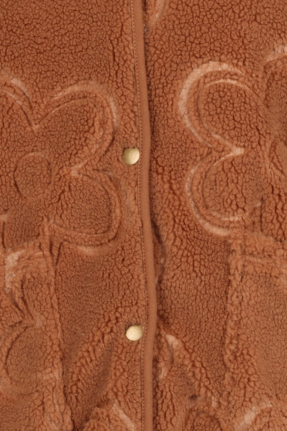 Lasky Flower Pattern Button Down Jacket - Camel