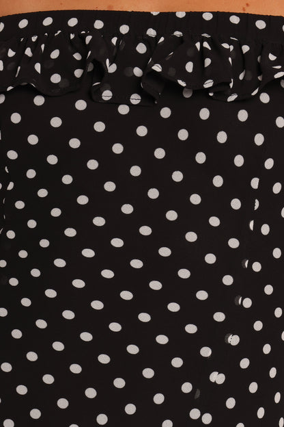 Layana Midi Dress - Black/White