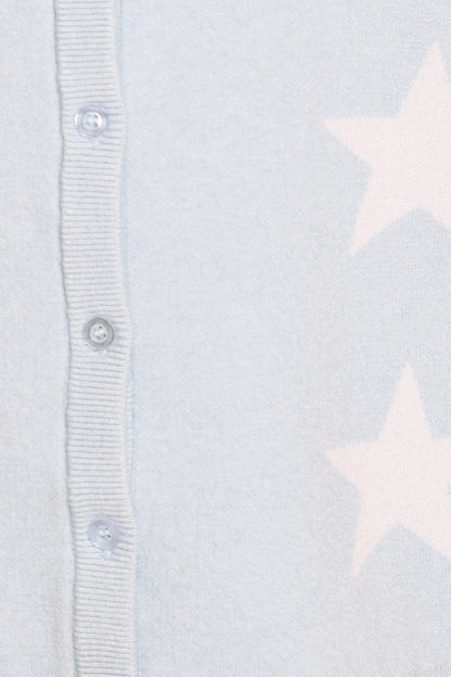 Lela Knitted Shirt - Light Blue Stars