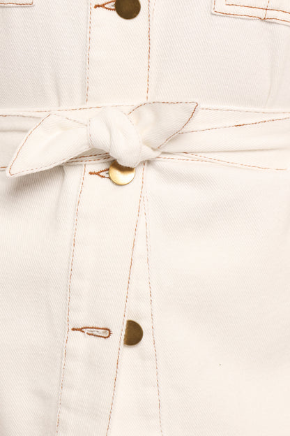 Lepal Denim Shirt - White