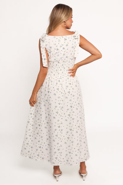 Leticia Midi Dress - Blue Ditsy Floral