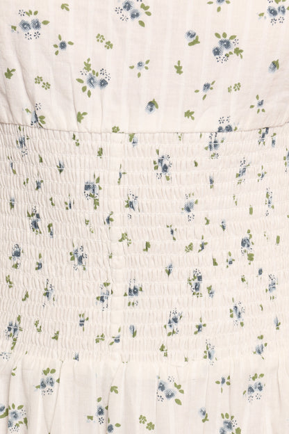 Leticia Midi Dress - Blue Ditsy Floral