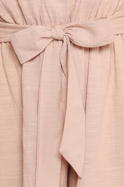 Levana One Shoulder Romper -  Beige