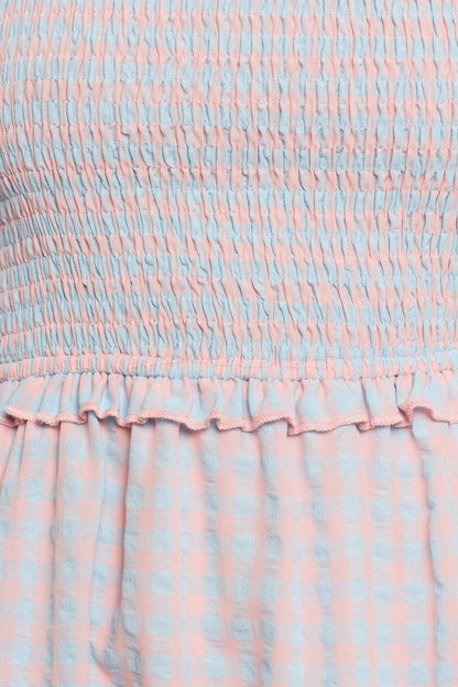 Lille Midi Dress - Blue Gingham